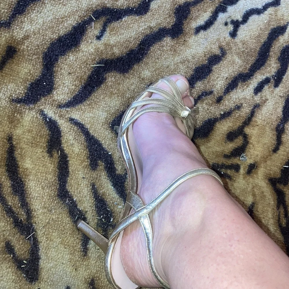 Kate Spade Elegant Gold Strappy Heels